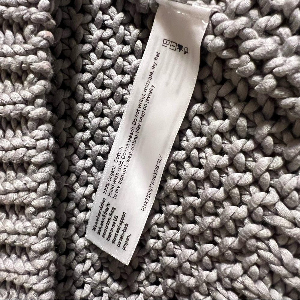 NWT EILEEN FISHER Organic Cotton Cord Crew Neck Box-Top Sweater Pullover Size L - Picture 12 of 13